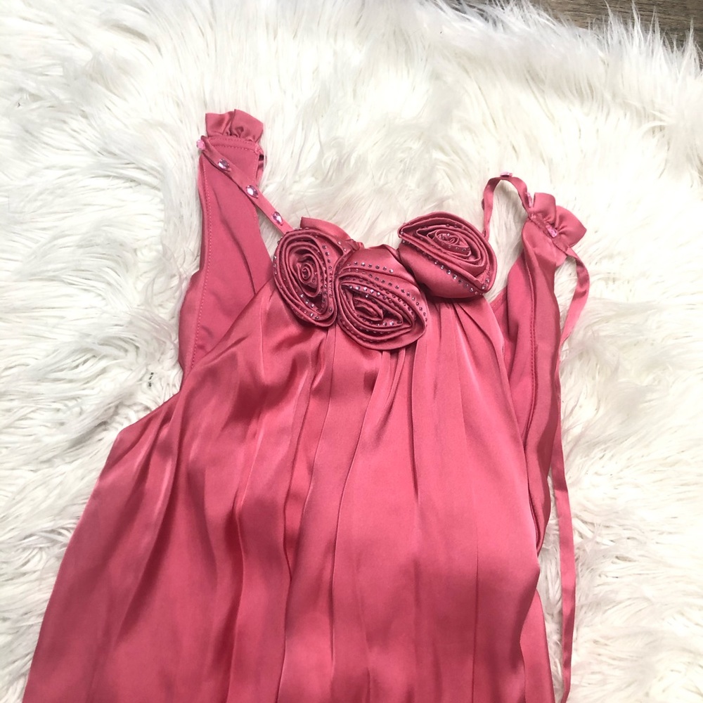 Pink Dress Rhinestone Rose Embellishments small - Picture 2 of 5